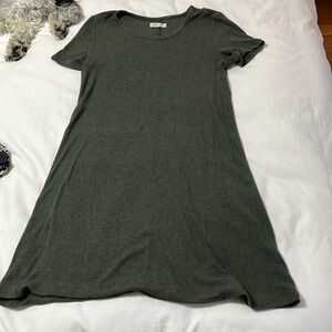 Madewell green cotton shirt dress size Small